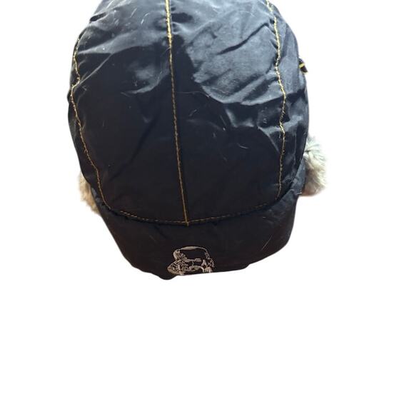 Mad Bomber trapper hat black rabbit fur bomber cap sz small ear flaps - Picture 3 of 6